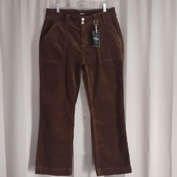 Flamingals Pants - Flamingals Brown Corduroy High Rise Straight/Wide Leg Pants Made For Curves New